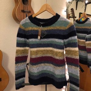 Fuzzy Striped Soft Sweater